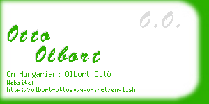 otto olbort business card