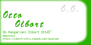 otto olbort business card